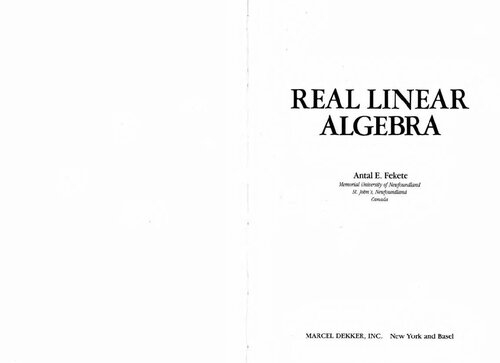 Real Linear Algebra