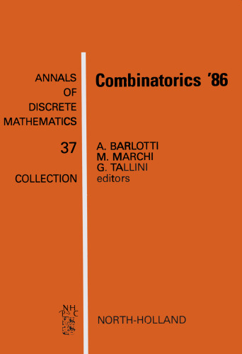 Combinatorics ′86, Proceedings of the International Conference on Incidence Geometries and Com binatorial Structures