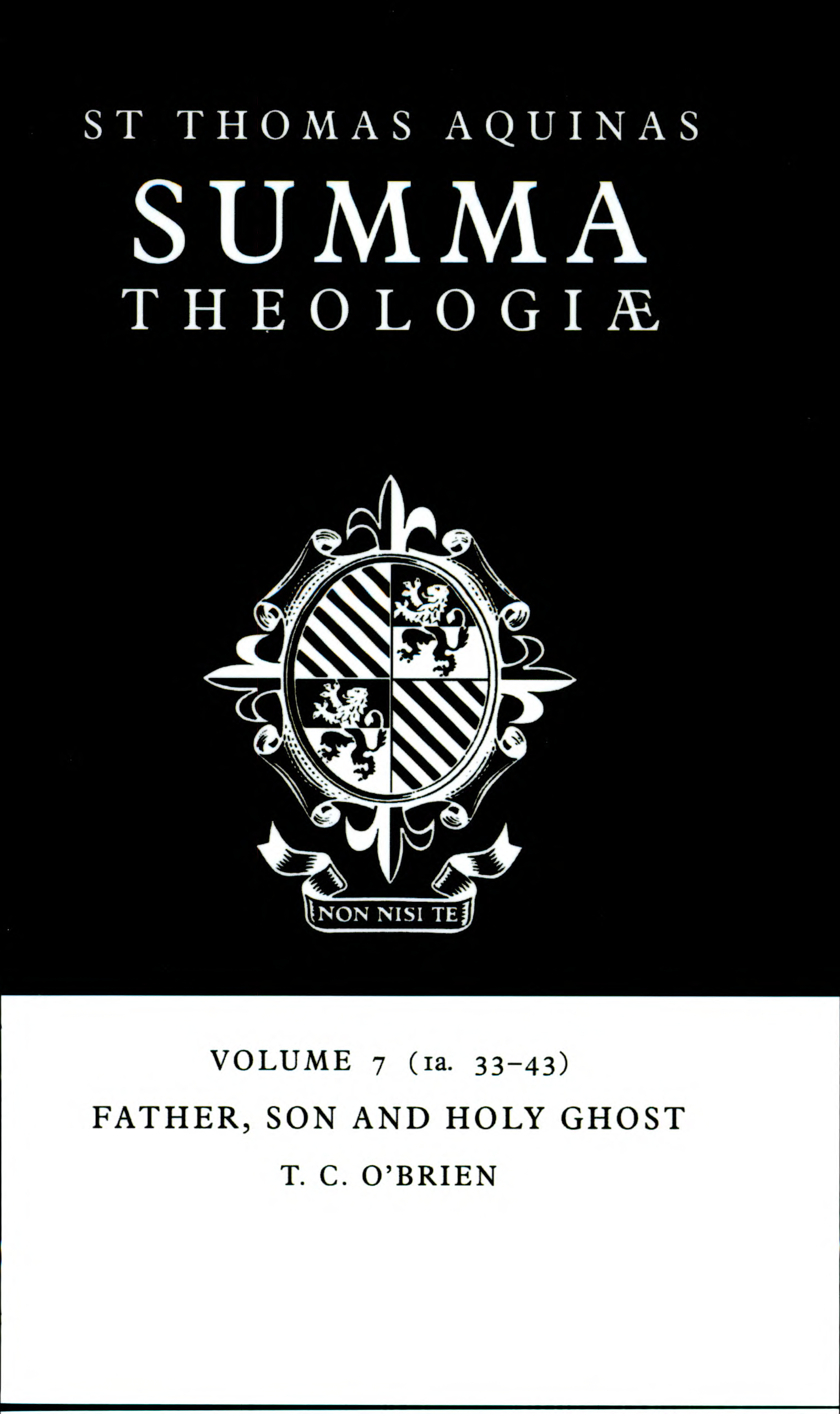 Summa Theologiae: Volume 7, Father, Son and Holy Ghost: 1a. 33-43