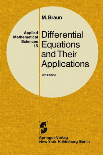 Differential equations and their applications: an introduction to applied mathematics