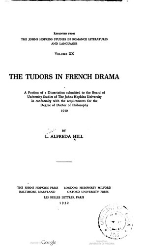 The Tudors in French Drama