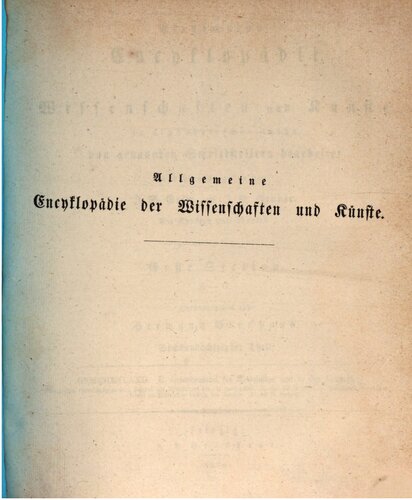 Allgemeine Encyclopädie der Wissenschaften und Künste in alphabetischer Folge / Griechenland B. Griechenland im Mittelalter und in der Neuzeit (Geschichte Griechenlands vom Beginn des Mittelalters bis auf unsere Zeit. II. und III. Periode. - Griechisch-römisches Reich im Mittelalter und in der Neuzeit. I. und II. Periode)