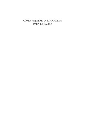 Cómo mejorar la educación para la salud: diagnóstico situacional y propuestas