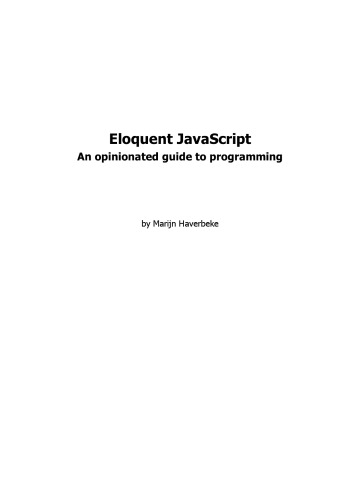 Eloquent JavaScript