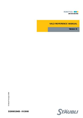 VAL3 Reference Manual