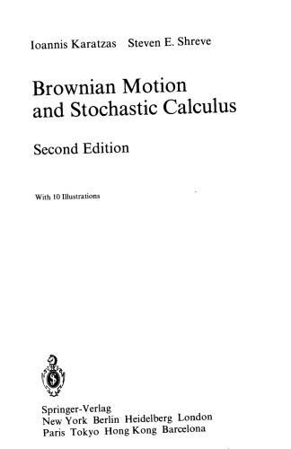 Brownian Motion and Stochastic Calculus 