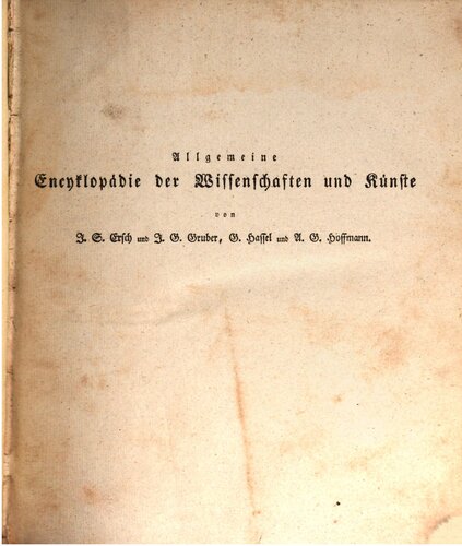 Allgemeine Encyclopädie der Wissenschaften und Künste in alphabetischer Folge / Zweite Section : Herpestes bis Hibiscus