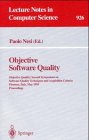 Objective Software Quality: Objective Quality: Second Symposium on Software Quality Techiniques and Acquisition Criteria Florence, Italy, May 29–31, 1995 Proceedings