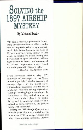 Solving the 1897 Airship Mystery