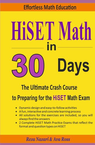 Hiset Math in 30 Days: The Ultimate Crash Course to Preparing for the Hiset Math Test