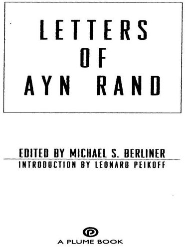 Letters of Ayn Rand