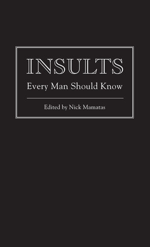 Insults Every Man Should Know