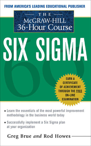 The McGraw Hill 36 Hour Six SIGMA Course