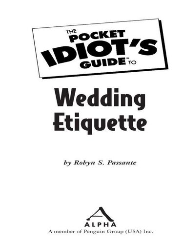 The Pocket Idiot's Guide to Wedding Etiquette