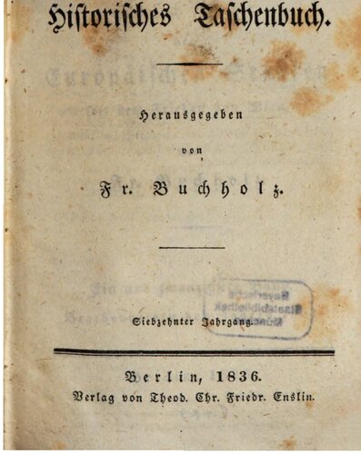 Begebenheiten des Jahres 1831