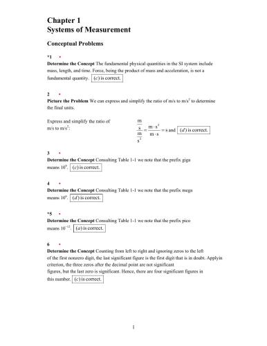 Physics for Scientists and Engineers: Solution Manual