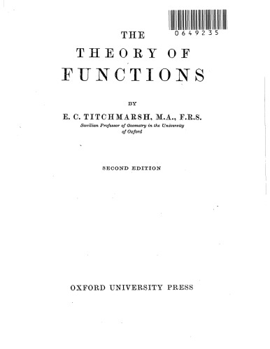 The theory of functions