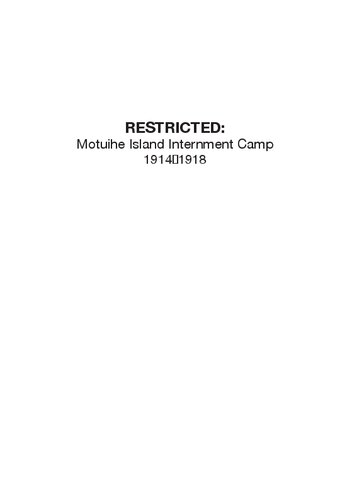 Restricted: Motuihe Island Internment Camp 1914-1918