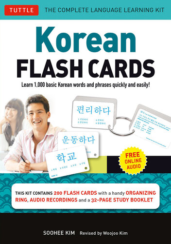 Korean Flash Cards Kit Ebook: Learn 1,000 Basic Korean Words and Phrases Quickly and Easily! (Hangul & Romanized Forms) (Downloadable Audio Included)