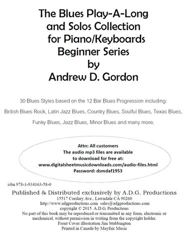 Blues Play-a-Long and Solos Collection for Piano/Keyboards Beginner Series