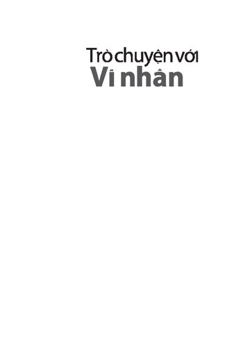 Trò chuyện với vĩ nhân