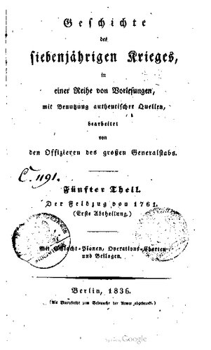 Der Feldzug von 1761