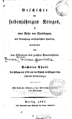 Der Feldzug von 1762 und Schluß des Krieges 1763