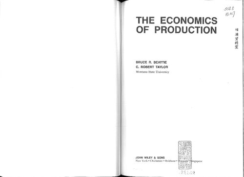 The economics of Production