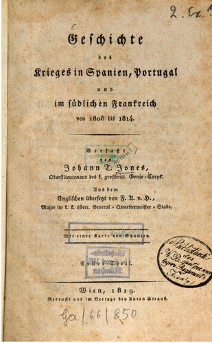 Geschichte des Krieges in Spanien, Portugal und im südlichen Frankreich von 1808 bis 1814