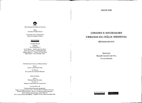 Cidades e sociedades urbanas na Itália Medieval (Séculos XII-XIV)