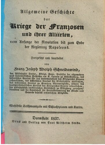 Geschichte der Feldzüge der Franzosen in Italien während des Konsulates Napoleon Bonapartes in den Jahren 1800 und 1801