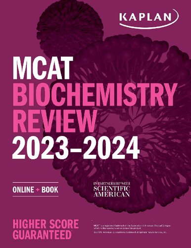 MCAT Biochemistry Review 2023-2024: Online + Book Kaplan Test Prep