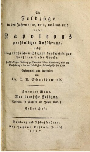 Der deutsche Feldzug (Feldzug in Sachsen im Jahre 1813)