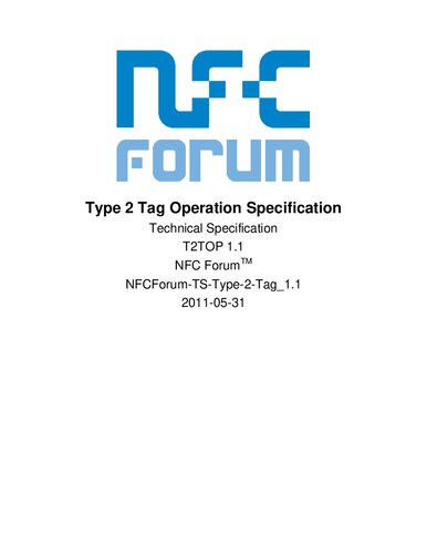 NFC Type 2 Tag Operation Specification