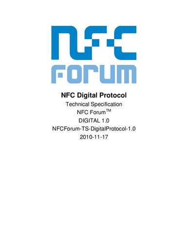 NFC Digital Protocol Technical Specification