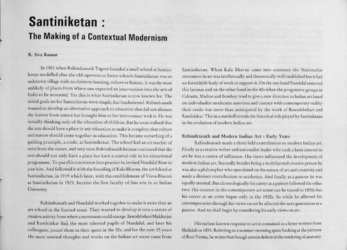 Santiniketan: The Making of a Contextual Modernism