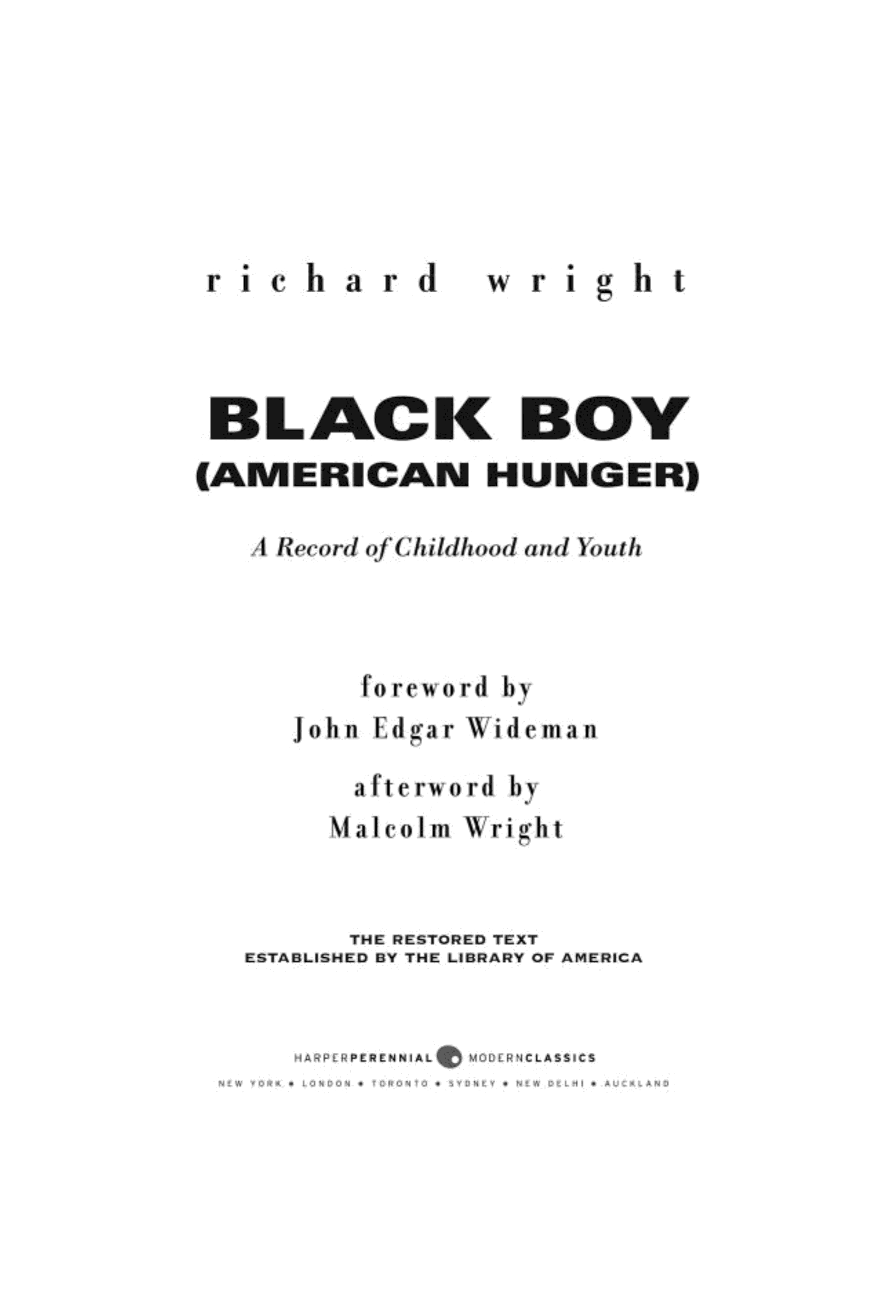 Black Boy [Seventy-fifth Anniversary Edition]