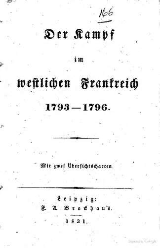 Der Kampf im westlichen Frankreich 1793-1796