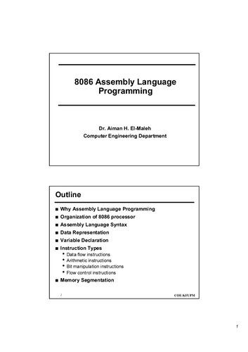 8086 Assembly Language.