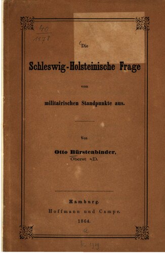 Die schleswig-holsteinische Frage vom militärischen Standpunkt aus