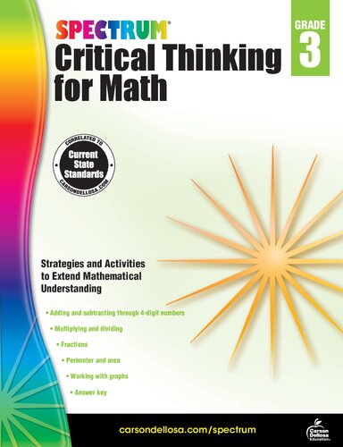 Spectrum Critical Thinking for Math, Grade 3