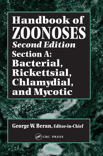 Handbook of Zoonoses, Section A: Bacterial, Rickettsial, Chlamydial, and Mycotic Zoonoses