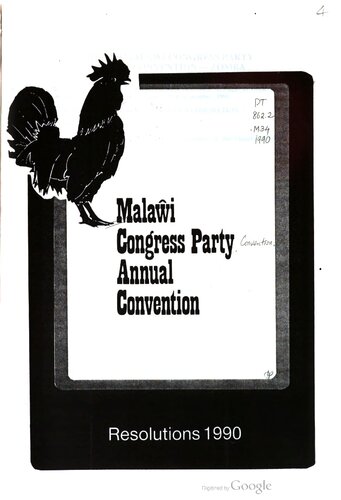 Malaŵi Congress Party Annual Convention. Resolutions 1990