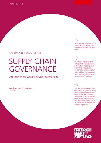 Supply Chain Governance : Arguments for worker-driven enforcement