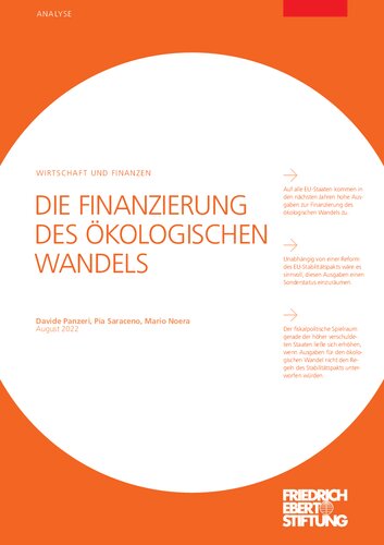 Die Finanzierung des ökologischen Wandels