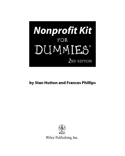 Nonprofit Kit For Dummies