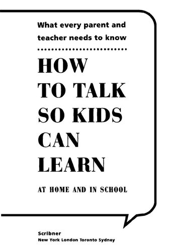 How to Talk So Kids Can Learn