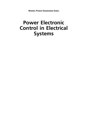 Power Electronic Control in Electrical Systems