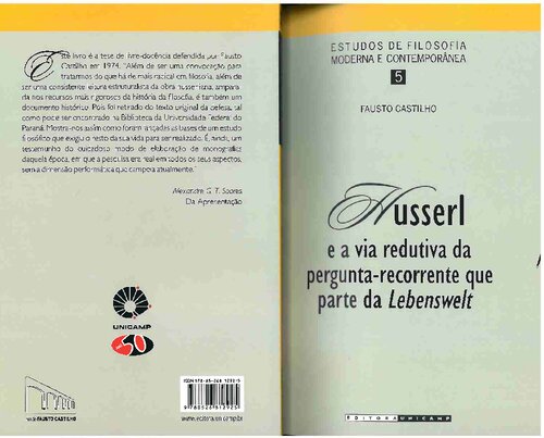 Husserl e a via redutiva da pergunta-recorrente que parte da Lebenswelt