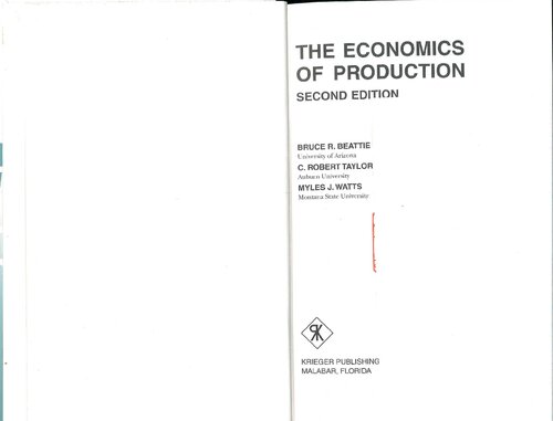 The Economics of Production